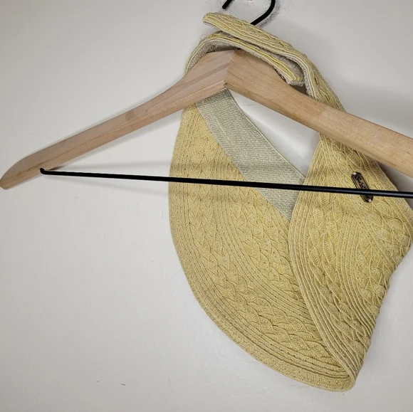 sun n sand vintage woven visor beach hat - Picture 4 of 5